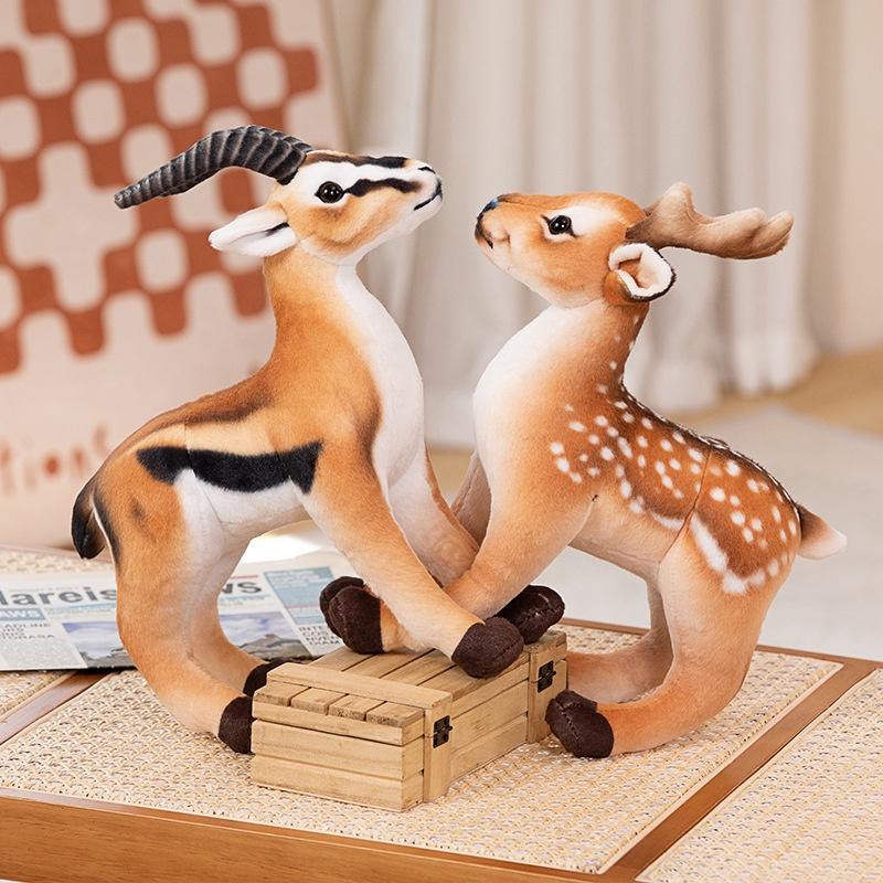Cute Deer Plush Toy Soft And Fluffy Stuffed Animal Gift For Kids 33*28cm