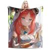 Genshin Impact Venti Blankets Velvet Summer Air Conditioning Barbatos Anime Multi-function Warm Throw Blanket for Bed Car Quilt