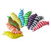 Stress Relief Slug Fidget Toy Articulated Stretch Caterpillar Sensory Toy Portable Travel Bendable Colorful Worm Toy Party Favors