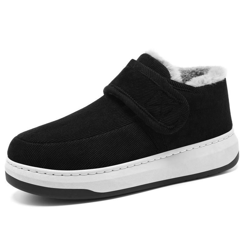 Neue Herren-Baumwollschuhe mit zusätzlichem Fleece und verdickter Textur, warm und rutschfest, lässige und vielseitige Schuhe