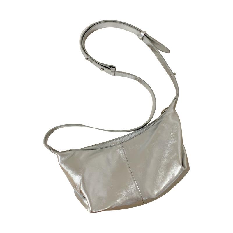 Dumpling Bag Women's Crossbody Bag New Niche Genuine Leather Single Shoulder Armpit Bag High-end Soft Leather Women's Bag
