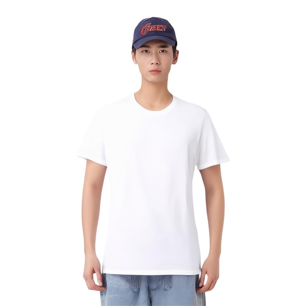 Nike T Shirts Men's Crew Neck Moderate Straight Fit 743034-100