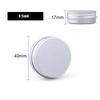 5 Ml 10 Ml 15 Ml 30 Ml 50 Ml 80 Ml Round Aluminum Box Tin Can Screw Lid Storage Scented Candle Lip Balm Oil Empty Jar 10 Pcs