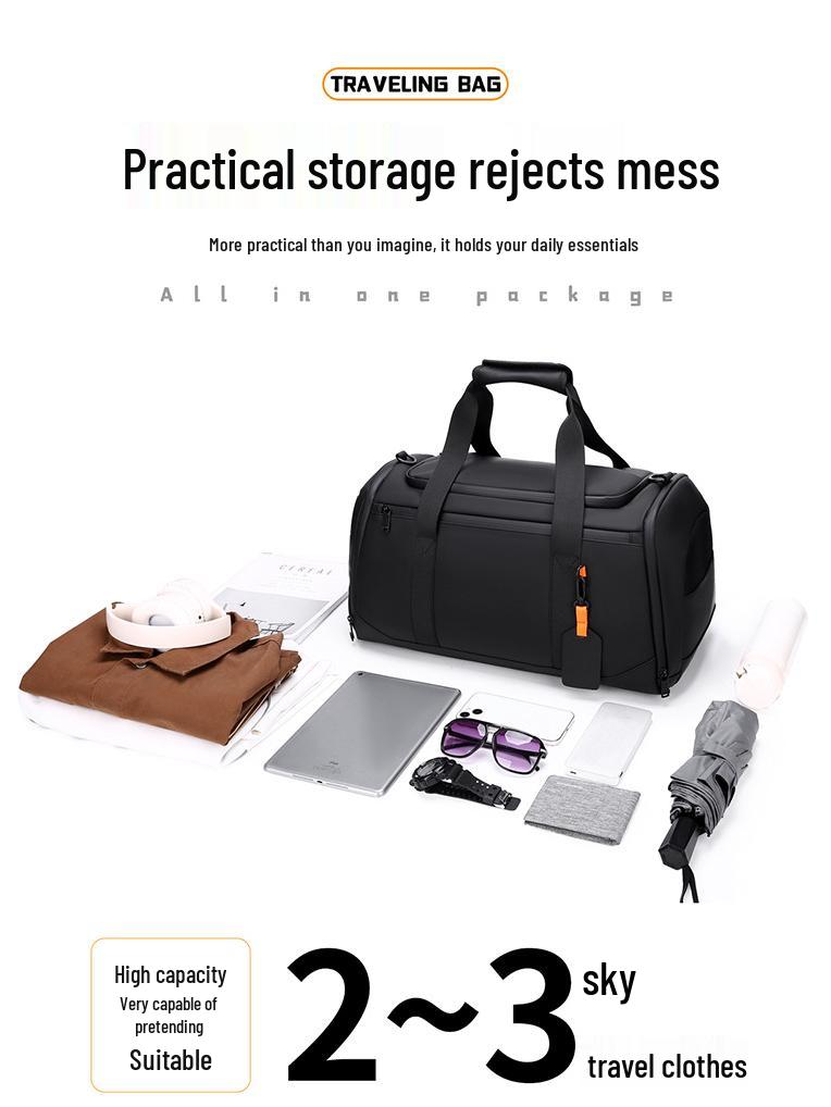 Unisex Waterproof Sports Bag: Large Capacity Gym, Swim, & Basketball Carrier with Dry/Wet Separation