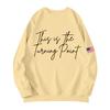 Unisex Printed Round Neck Long Sleeved Loose Fitting Long Sleeved Casual Long Sleeved Top Hoodie