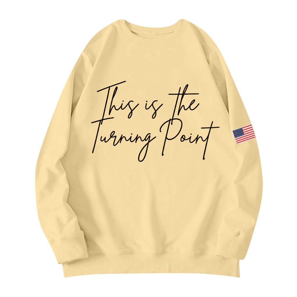 Unisex Printed Round Neck Long Sleeved Loose Fitting Long Sleeved Casual Long Sleeved Top Hoodie
