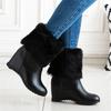 Fashion Big Size 33-43 Ladies Height Lncreasing Fur Ankle Boots Daily Concise Boots Women High Heels Shoes Woman Winter Botas Mujer33-43