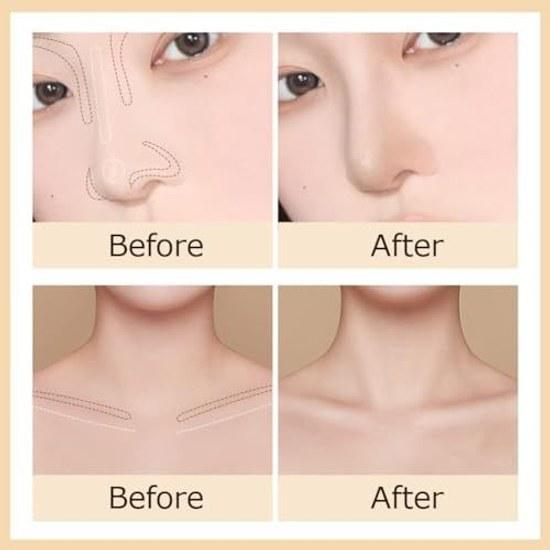 LIANGNISHI Natural Makeup Dual Use StickMatte Shadow HighlightFor Sensitive Skin Nose Contour Small Face Long-lasting Daily - 02# Matte Highlight