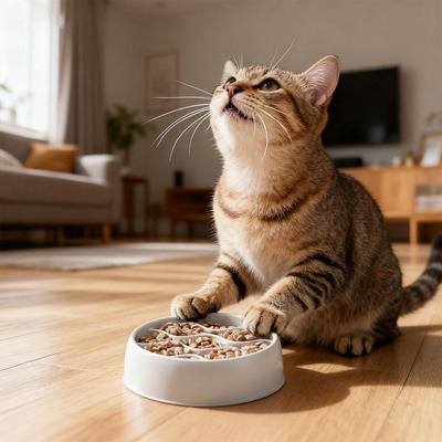Pet Cat Dog Slow Food Bowl Fat Help Healthy Round Anti-choking Thickened And Non-slip Multiple Shapes