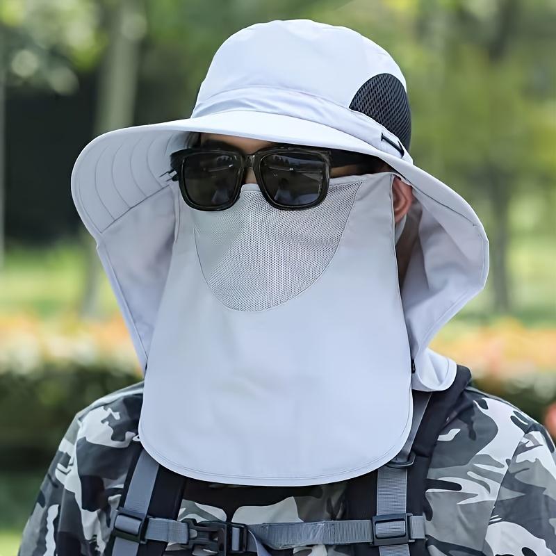 1pc Sunshade Fisherman's Hat Neck Protection Integrated Fishing Hiking Cap Outdoor Breathable Wide Brim Hat
