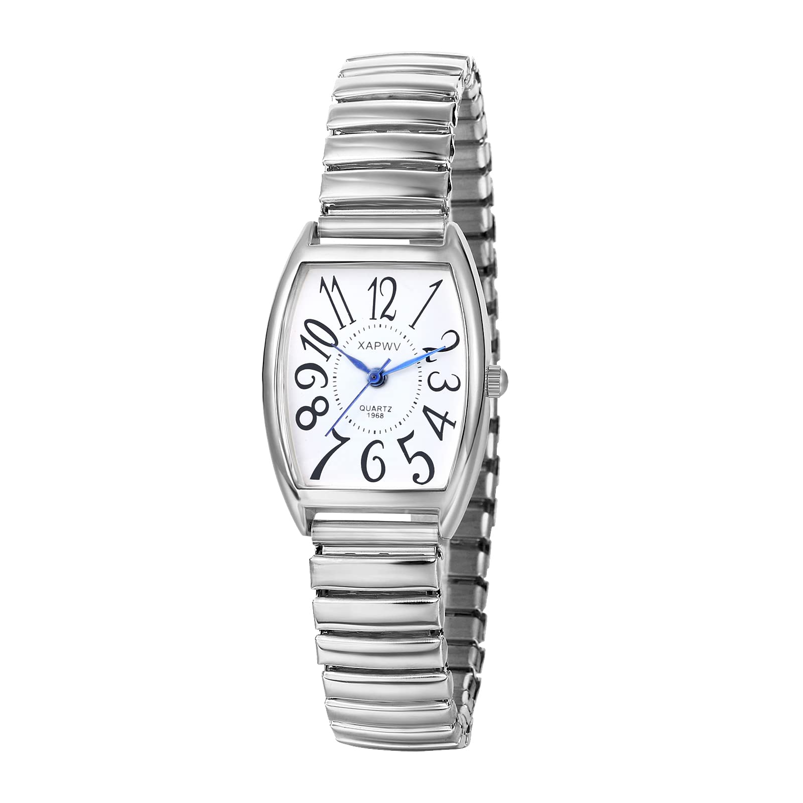 

Парные часы из нержавеющей стали, аналоговые, регулируемые, кварцевые, модные, серебряные, женские, парные, с дисплеем, квадратные, водонепроницаемые, простые, длина, часы, часы,