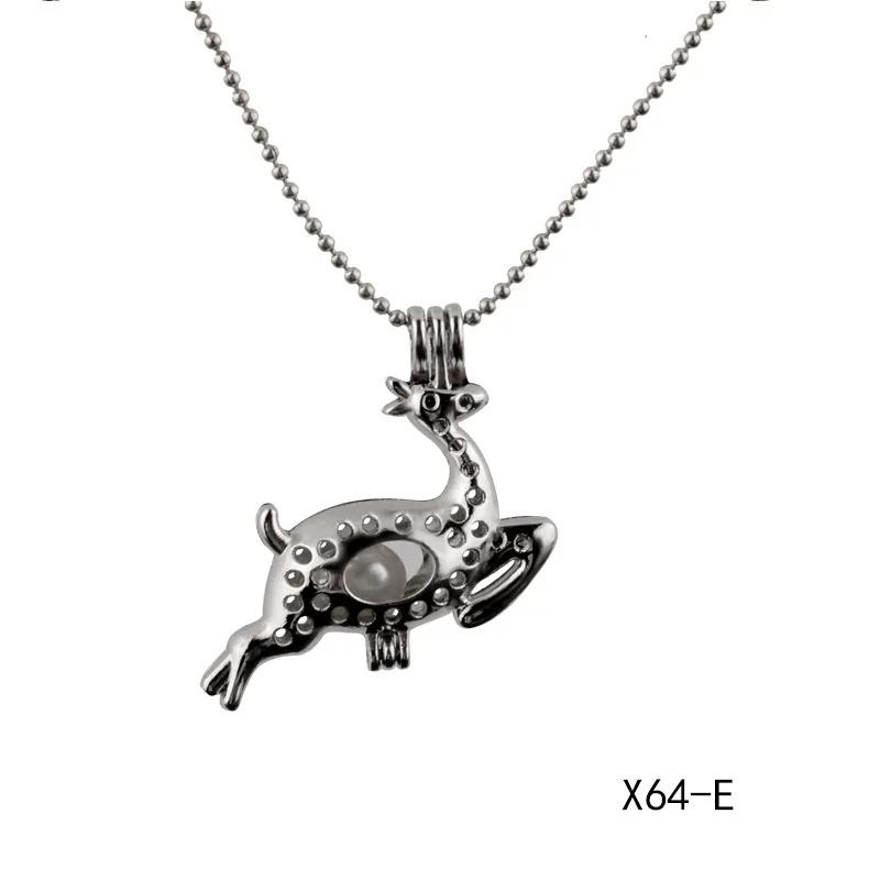 Super Christmas Gift Santa Claus Snowflake Pearl Cages Pendants for DIY Handmade Wish Love Pearl Pendant Necklace Jewelry