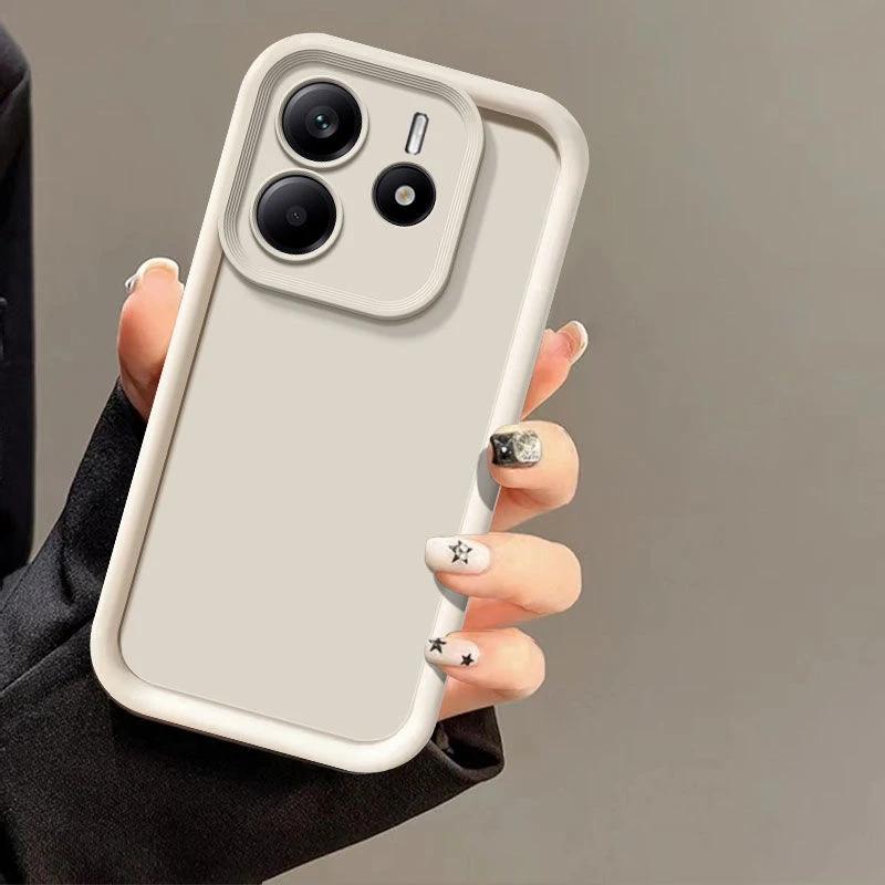 

Матовый мягкий силиконовый чехол для Redmi Note 14 4G 5G, защита объектива камеры, полный пакет, противоударный чехол для Redmi Note 14 Pro Plus For Redmi Note14 5G белый