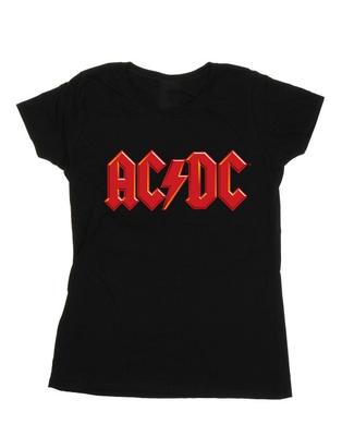 ACDC Womens/Ladies Red Logo Cotton T-Shirt