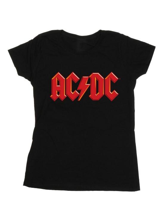 ACDC Womens/Ladies Red Logo Cotton T-Shirt