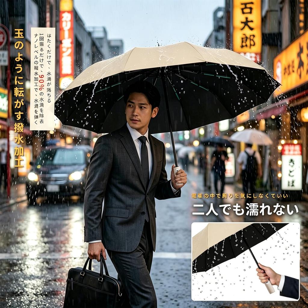 Folding Sun Automatic Opening and UV Heat 12 Large Water Suitable for Heavy Rainy and Day Gift Umbrella, Umbrella, One-Touch Closing, Protection,