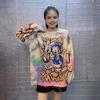 Trendy European Autumn/Winter Loose Sweater - Women's Heavy-Drill Rabbit Design