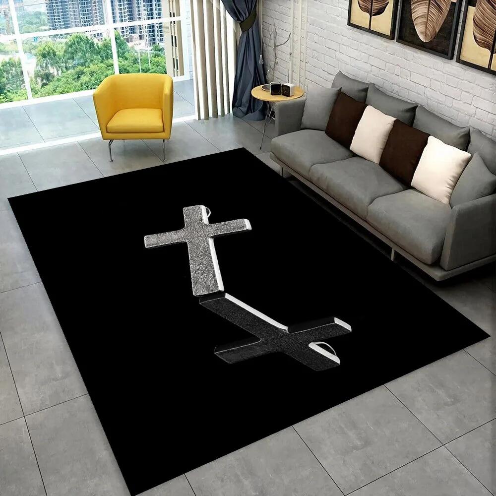 Holy Bible Cross Jesus Pray Area Rug,Carpet Rug for Home Living Room Bedroom Sofa Doormat Decor,kid Play Non-slip Floor Mat Gift