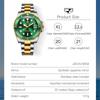 JINSHIDUN Neue Business und freizeit herren Uhr Green Water Ghost Automatische Mechanische Uhr Trendy Marke Leuchtende High-end-Uhr