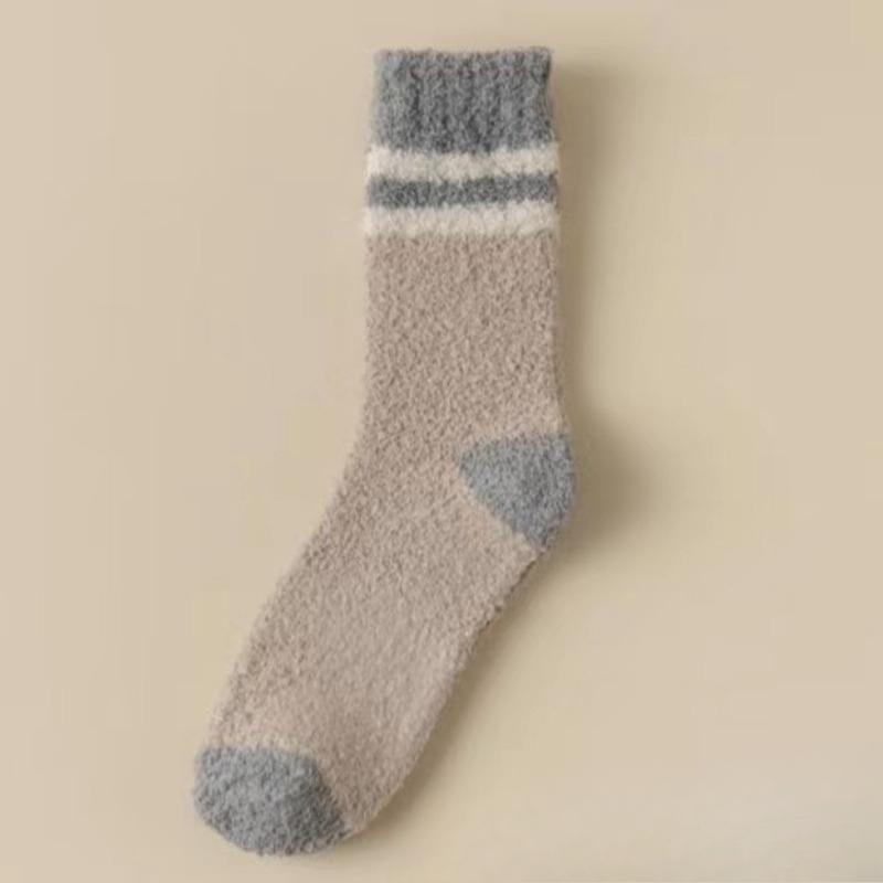 Male Winter Thick Hair Circle Trend Warm Leisure Floor Sleep Tube Socks