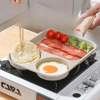 Home 3-in-1 Hamburger Pan Fried Egg Pan Medical Stone Non-stick Pan Fried Egg Pan Pan Breakfast Pan