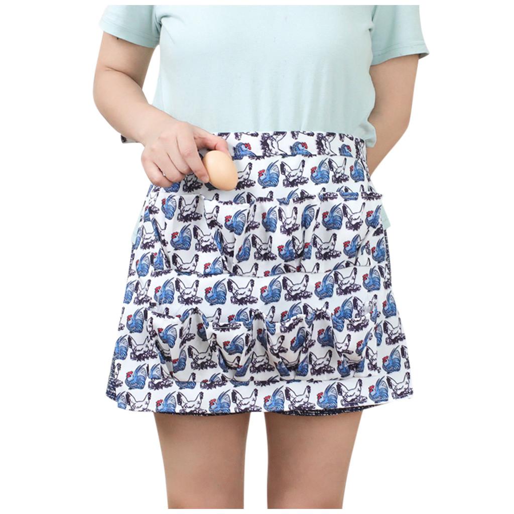 Eggs Collecting Gathering Holding Apron for Housewife Kitchen Home Workwear