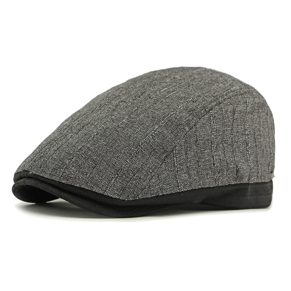 Men's Spring Summer Breathable Beret British Retro Peaked Cap Paintsman's Cap