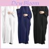 Elegantes Damen-Set aus Seidenvelours: Morgenmantel und Kopftuch in einfarbigen Farben