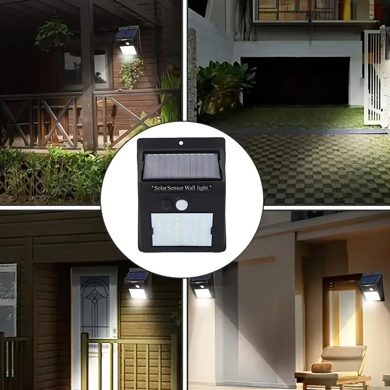 30Led/100Led LED Solar Motion Sensor Wall Light Outdoor Solar Powered Lights For Yard Garden Fence Garage Waterproof Street Lamp