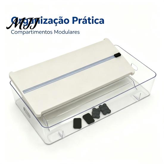 Modular Kitchen Drawer Dividers Aluminum Foil Dispenser, Adjustable Sliding Cut Organizer, Non-slip Base Gadgets for Organization Large Capacity