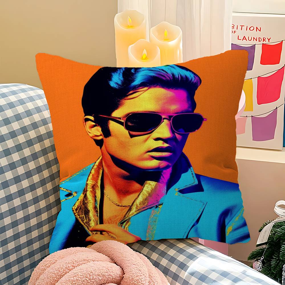 

pc Elvis Presley Cushion Cover Inches Farmhouse Decor Home Throw Pillow Covers for Couch Decorations 30X30cm