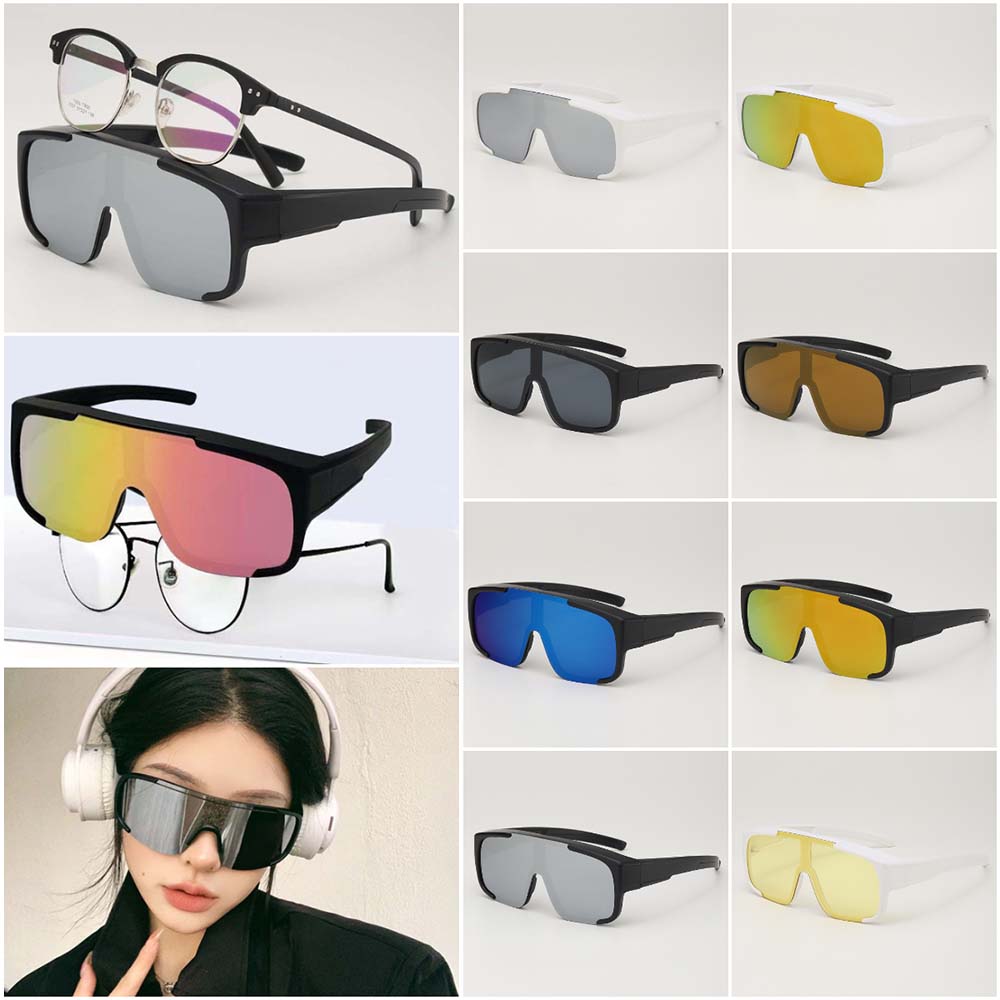 Cycling Sunglasses Windproof Wrap Around Fit Over Sunglasses Driving Riding Shades Lightweight Wrap Around Glasses For Driving