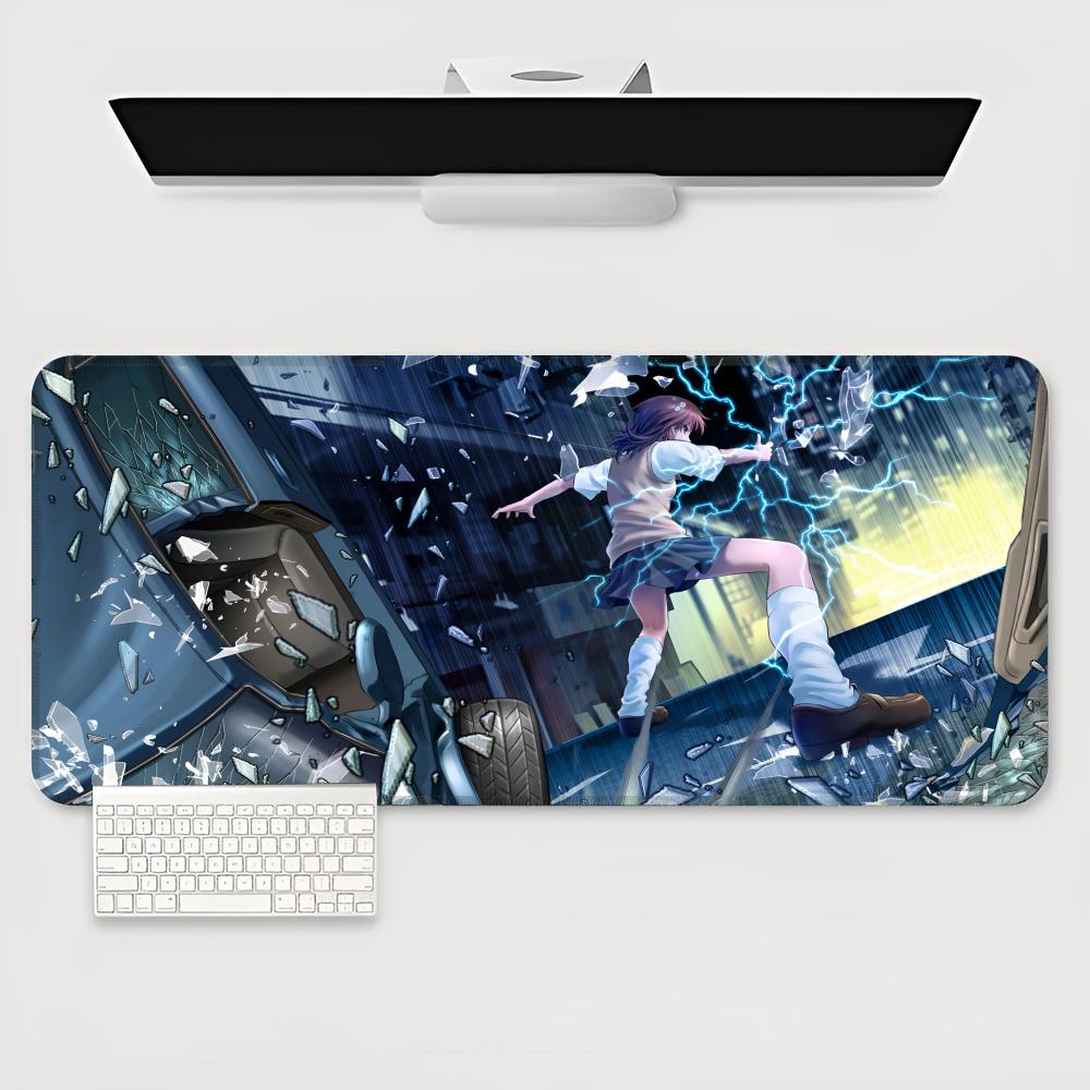 Misaka Mikoto Mouse Pad Large Gamer XXL Keyboard Mat On Mat 900X400MM Carpet Rubber Desk Mat Gaming Mouse pad