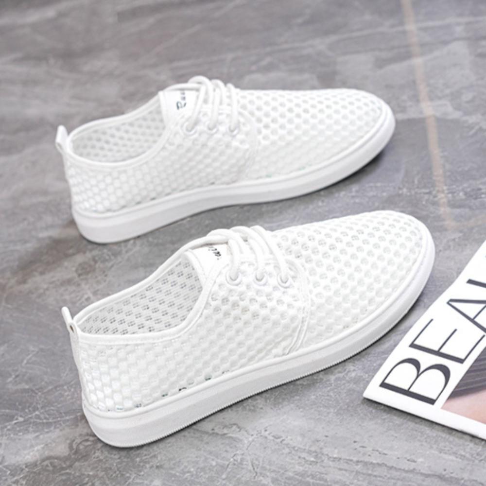 Summer Women's Non-slip Flying Woven Shoes Sports Shoes Breathable Fitness Running Casual Shoes