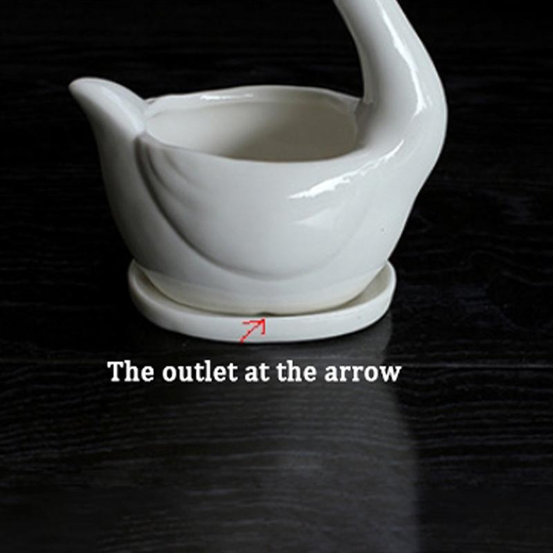 Swan Ceramic Flower Pot Flower Container Vase Pot Ornament Succulent Planter Pot For Table Centerpiece Decors Office Home Bonsai