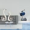 Porcelain Swan And Ballet Girl Figurine Collection Creative Dancer Statue Ornament for Living