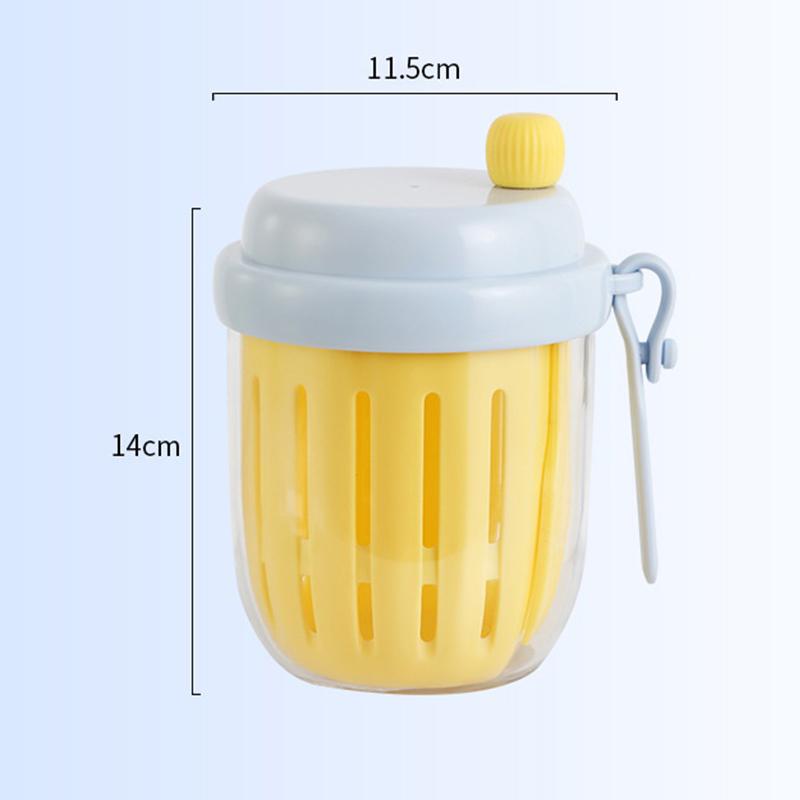 Portable Fruit Salad Cup Oatmeal Cup Fresh-Keeping Cup With Fork Office Breakfast Cup Double Layer Can Drain And Keep Fresh