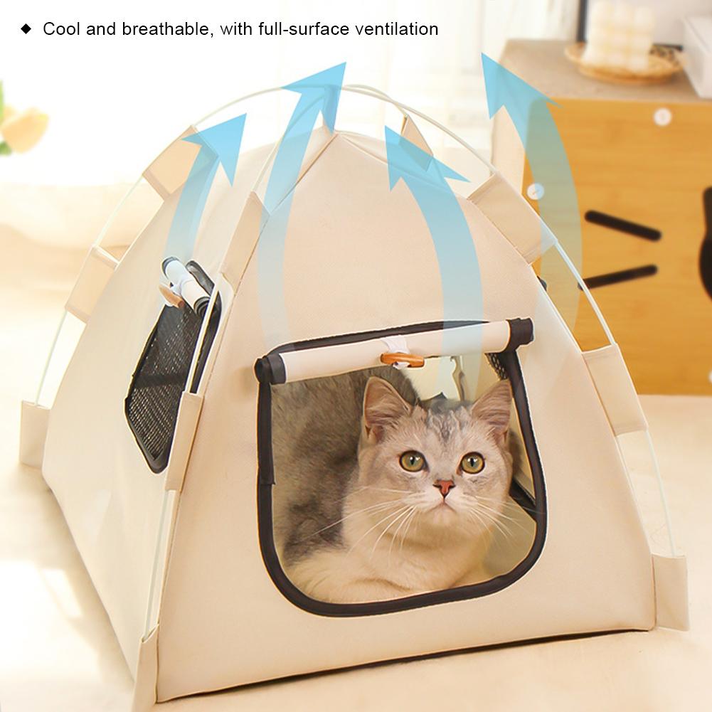 Foldable Pet Tent Cat House All-Season Portable Enclosed Cozy Pet Nest Indoor Travel Pet Bed Cat/Dog Supplies