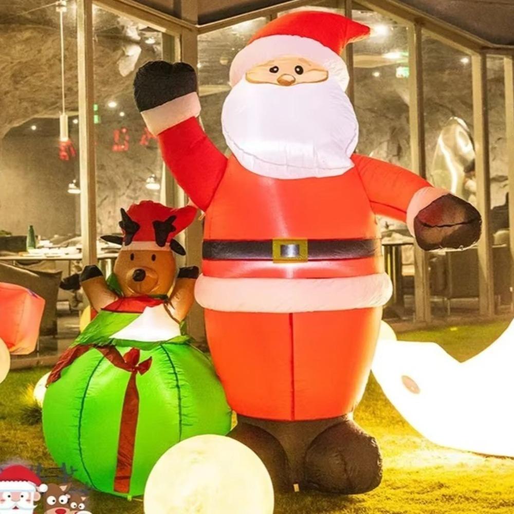 with LED Light Xmas Inflatable Decoration Christmas Inflatable Model New Year Gift