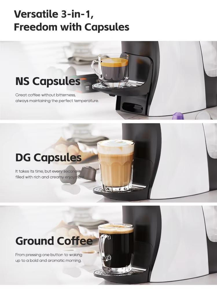 New HiBREW 3 in 1 Multiple Capsule Coffee Maker Full Automatic With Hot & Cold Mode 19Bar