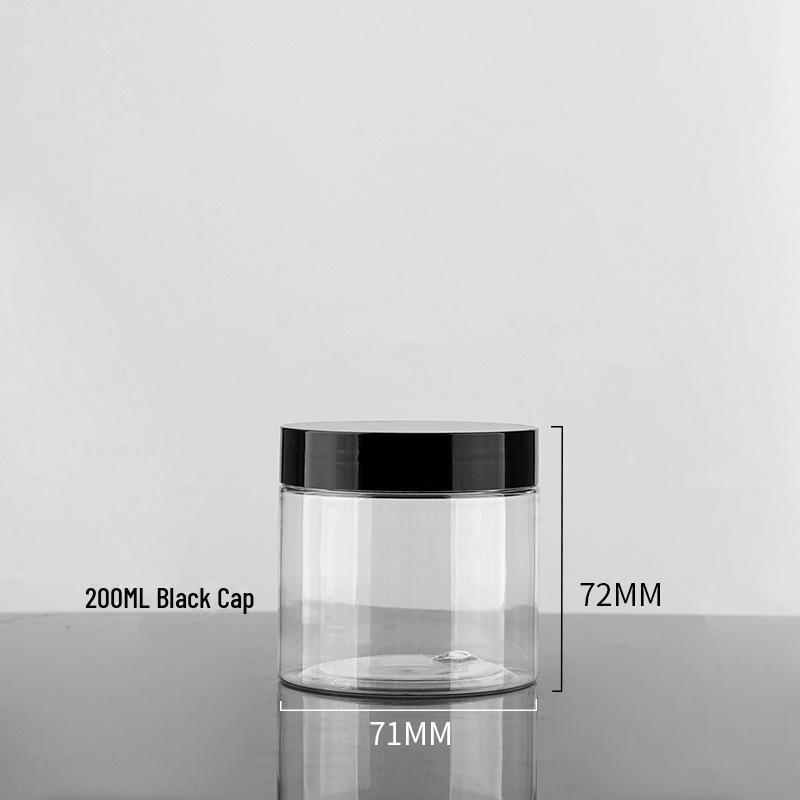 Plastic Pet Cream Bottle: 30g/50g/100g with Black Lid, 68Tooth Design, for Skincare, 700g