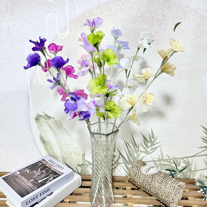 Flower Sweet Artificial Pea Wedding Hotel Restaurant Room Wall Decoration