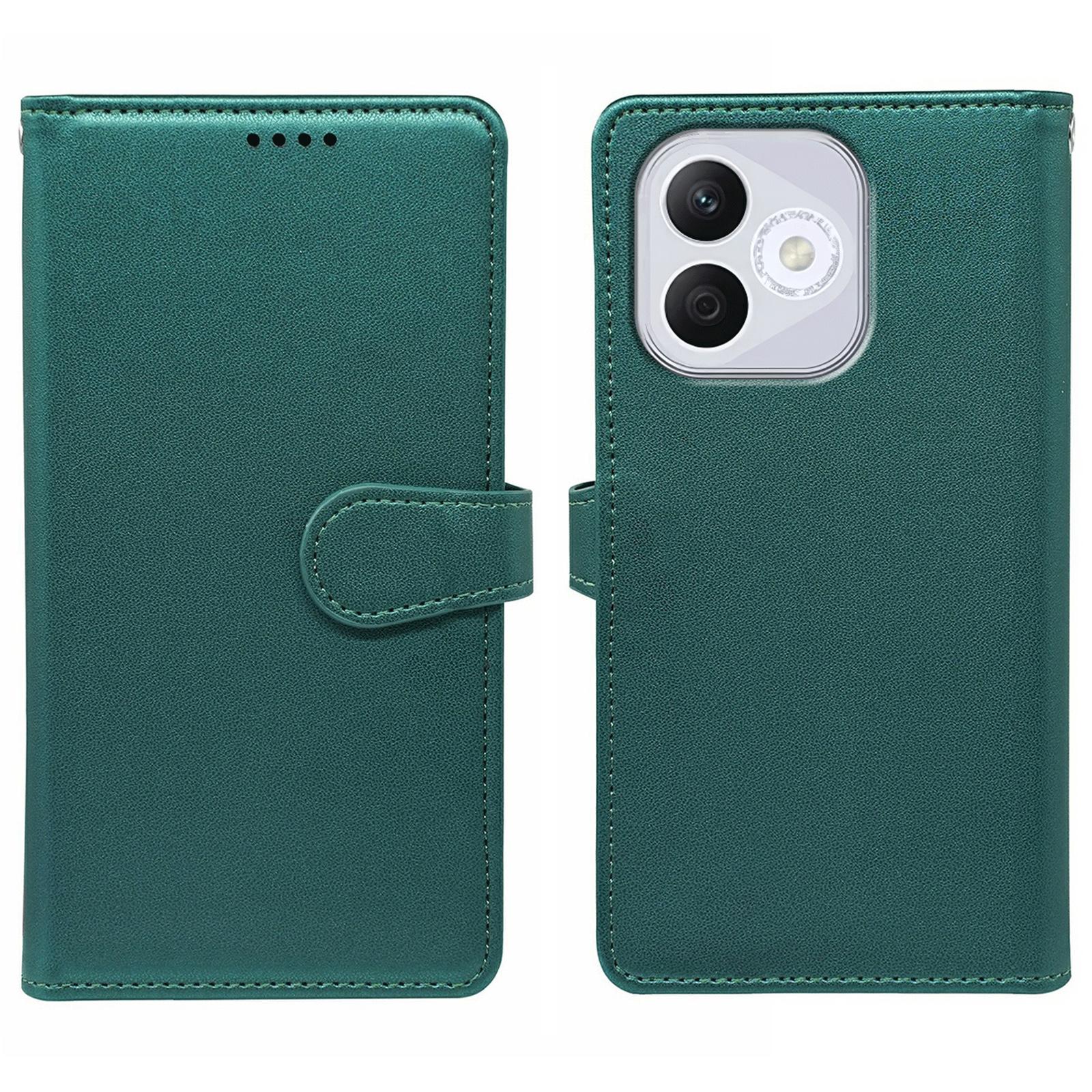 

For Honor 400 Lite Case with 9 Card Slots PU Leather Stand Phone Cover Green