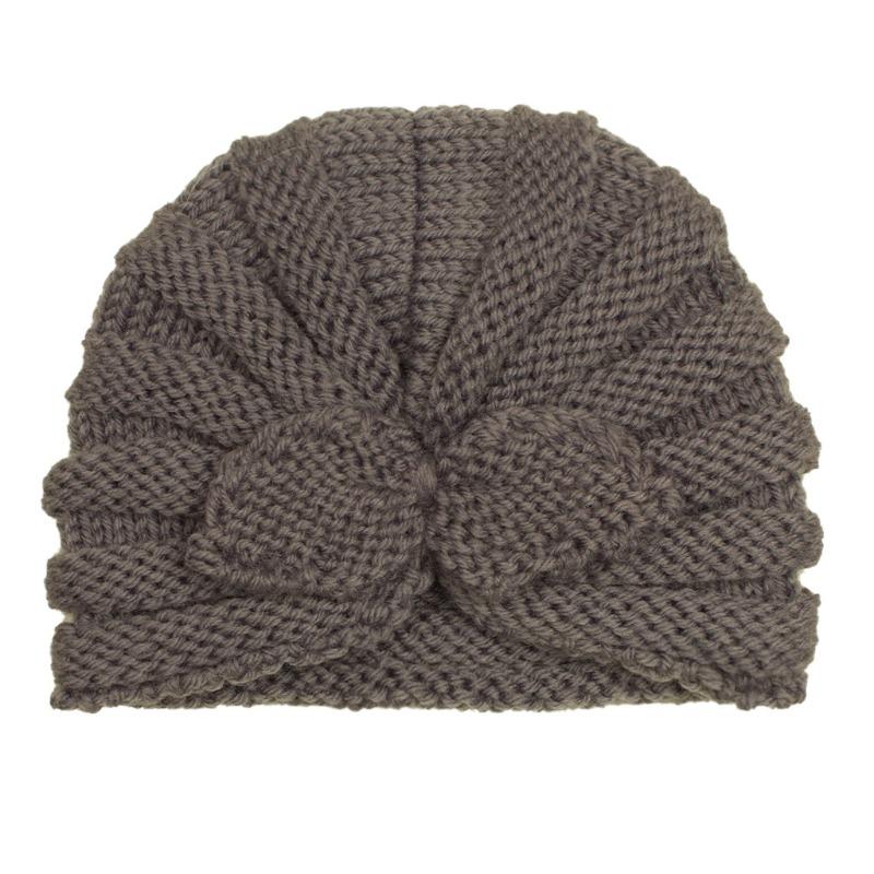 Autumn and winter new children's wool rabbit ear hat, baby solid color knitted wool hat, baby hat