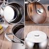 Thickened Stainless Steel Stockpot - Large Capacity for Braising, Boiling, and Steaming On Induction Cookers and Gas Stoves