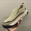 Fashion Men's Summer Casual Shoes Breathable Mesh Wide Head Lightweight Comfortable Slip-On Thick Bottom Fashionable All-Match Shoes