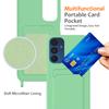 For Samsung Galaxy A15 4G/A15 5G Deksel Flytende Silikon Støtsikkert Telefondeksel med Lanyard og Kortspor