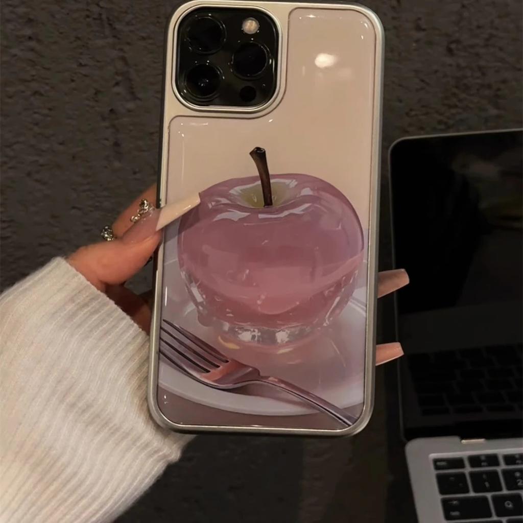 Personalized Ice Penetrating Apple Is Suitable for iPhone Apple 17/16promax Mobile Phone Case 14 Water Condensation 15 Electroplating 12/13