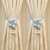 Fabric Flowers Pearl Curtain Holdbacks Adjustable Curtain Buckle Curtain Rope Bundle  Living Room