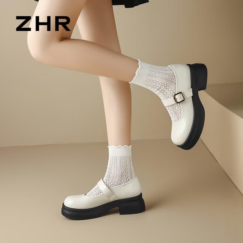 Scarpe Mary Jane con Plateau da Donna ZHR